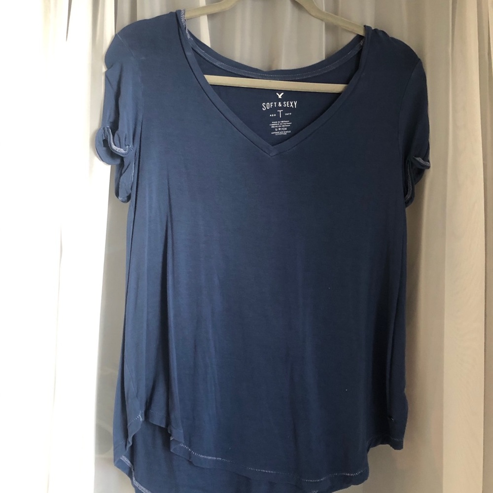 Dark blue American Eagle soft and sexy T-shirt